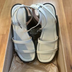 Madewell Women's Tan Double Strap Platform Sandals